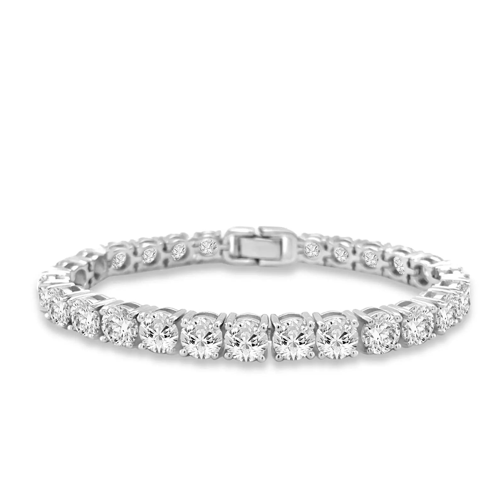 Luxe G Color 15 Carat Bracelet Four Prong in Platinum