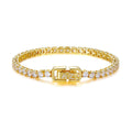 Luxe G Color 5 Carat Bracelet Four Prong in Gold