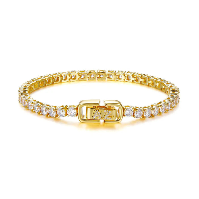 Luxe G Color 5 Carat Bracelet Four Prong in Gold
