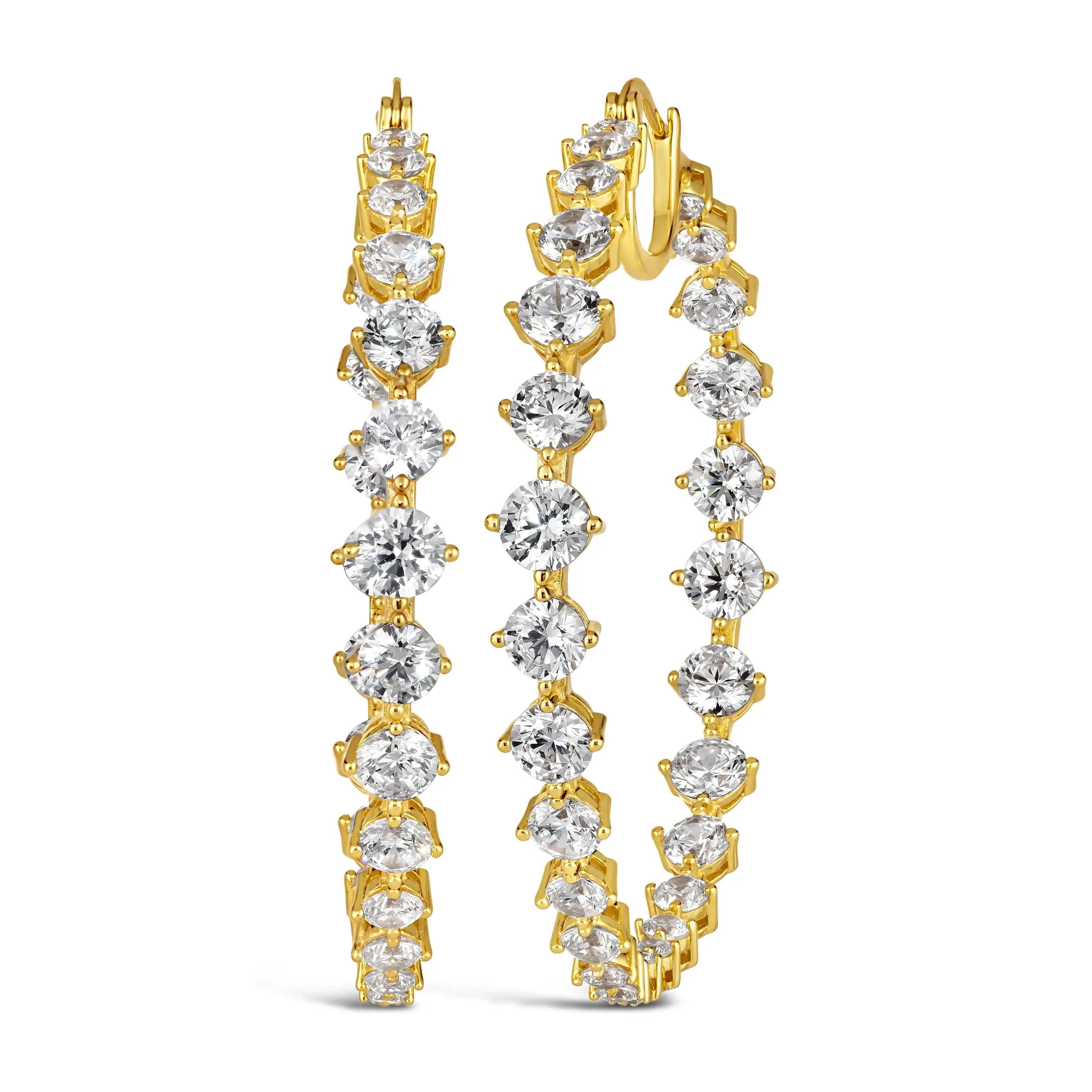 Manhattan Hoop Earrings in Yellow Gold