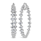 Manhattan Hoop Earrings in Platinum