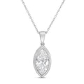 Lab Grown Marquise Diamond Bezel Pendant With Bail