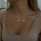 Lab Grown Open Heart Diamond Pendant