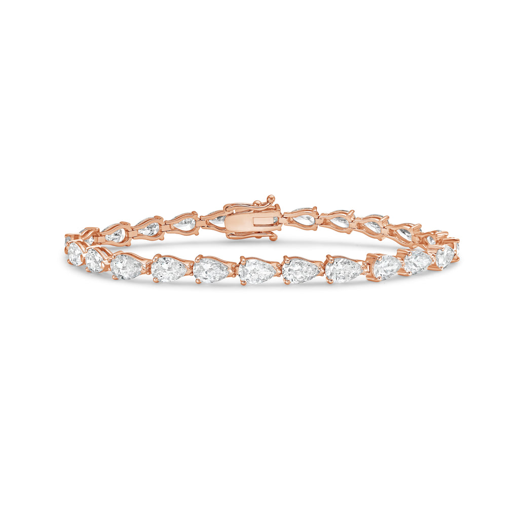 Lab Grown East-West Pear Diamond Bracelet