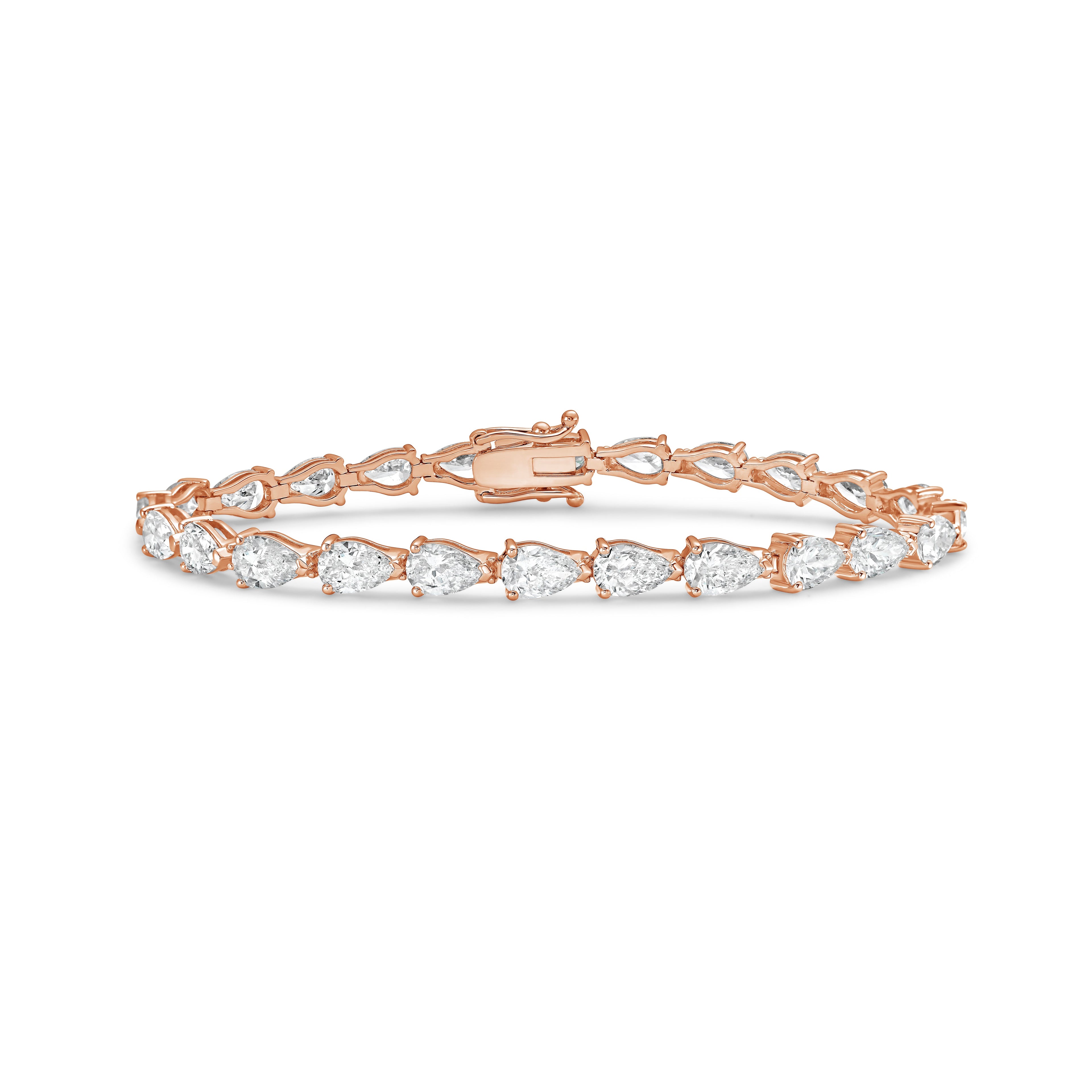 Lab Grown East-West Pear Diamond Bracelet