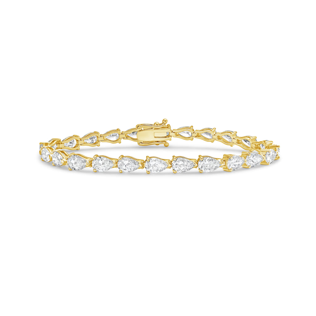 Lab Grown East-West Pear Diamond Bracelet