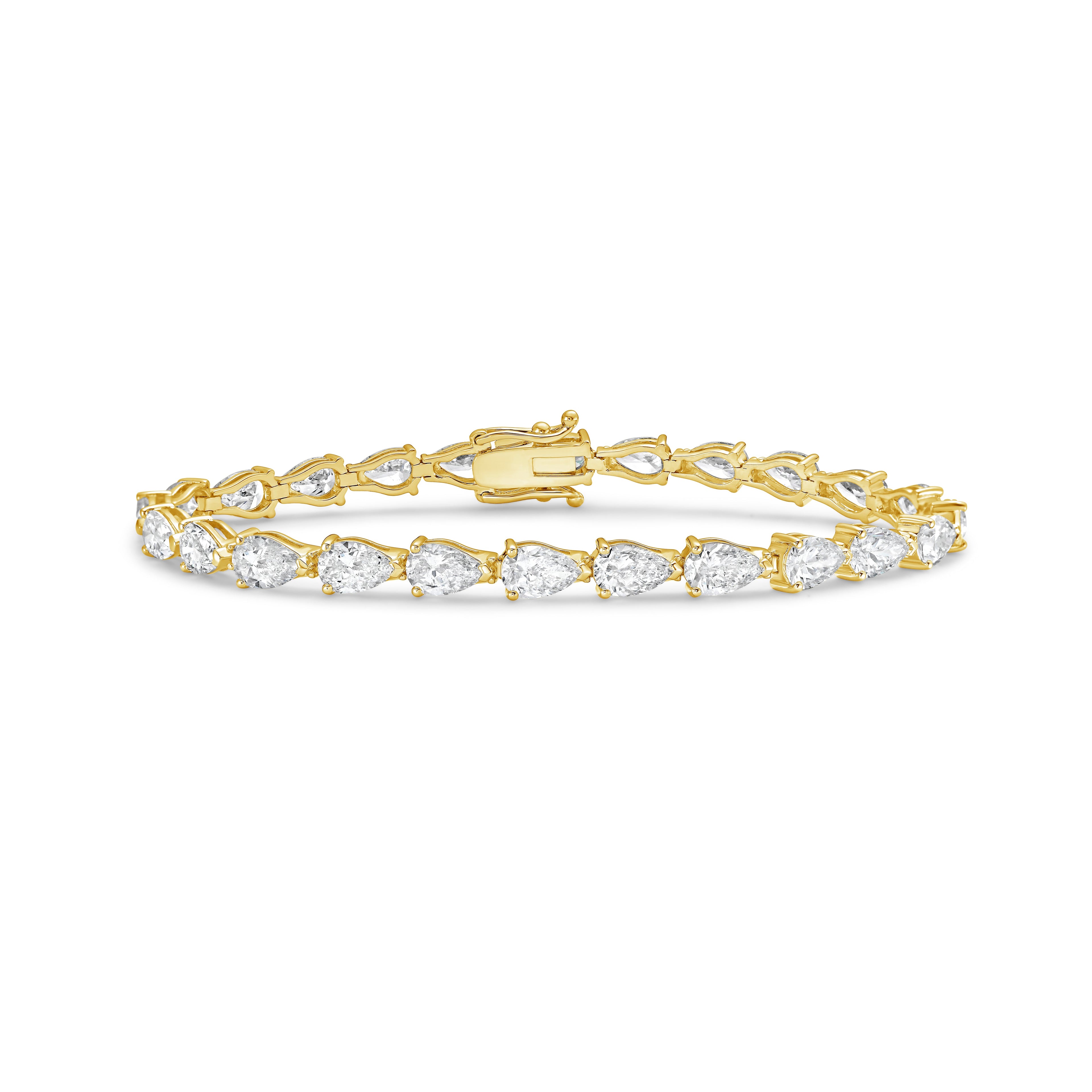 Lab Grown East-West Pear Diamond Bracelet