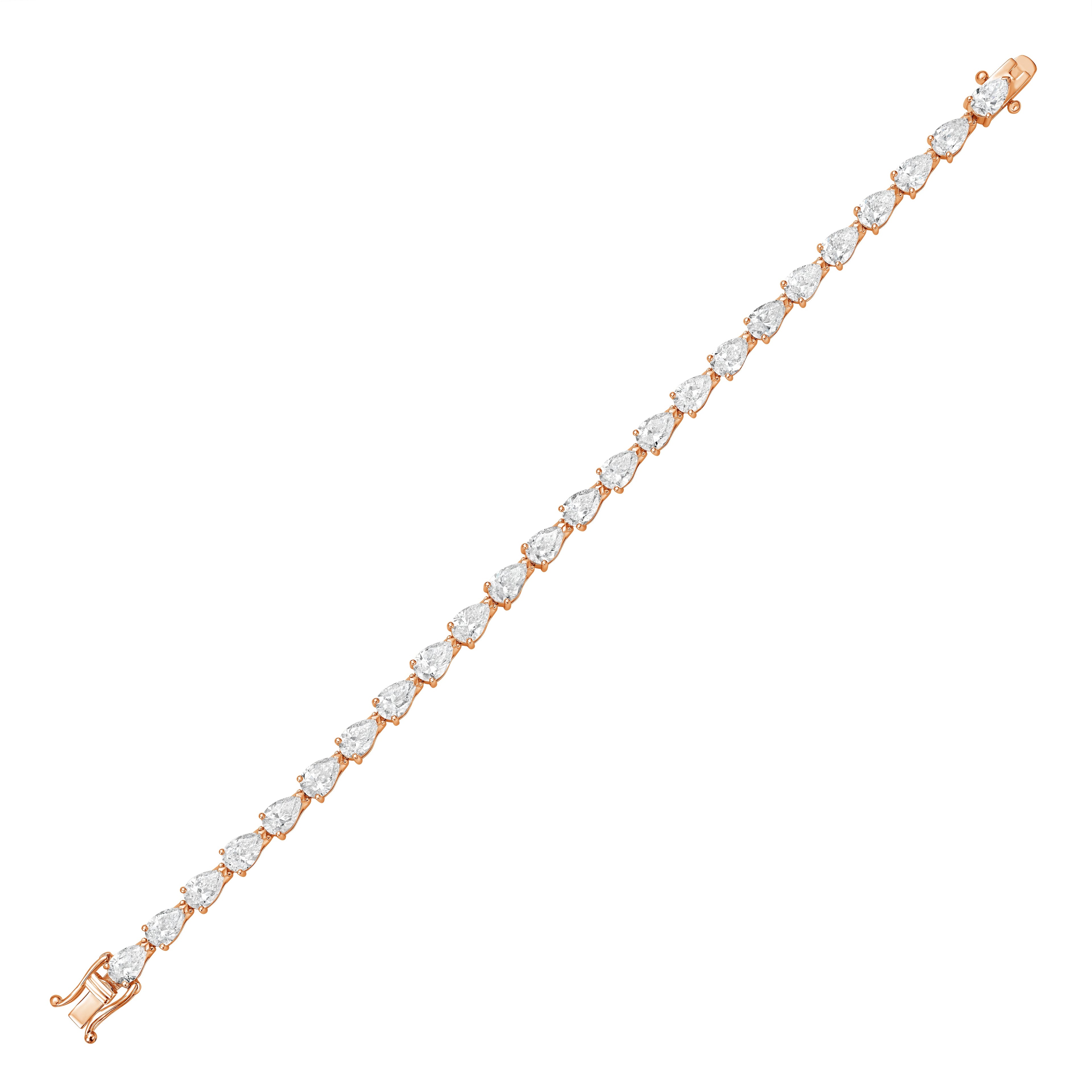 Lab Grown East-West Pear Diamond Bracelet