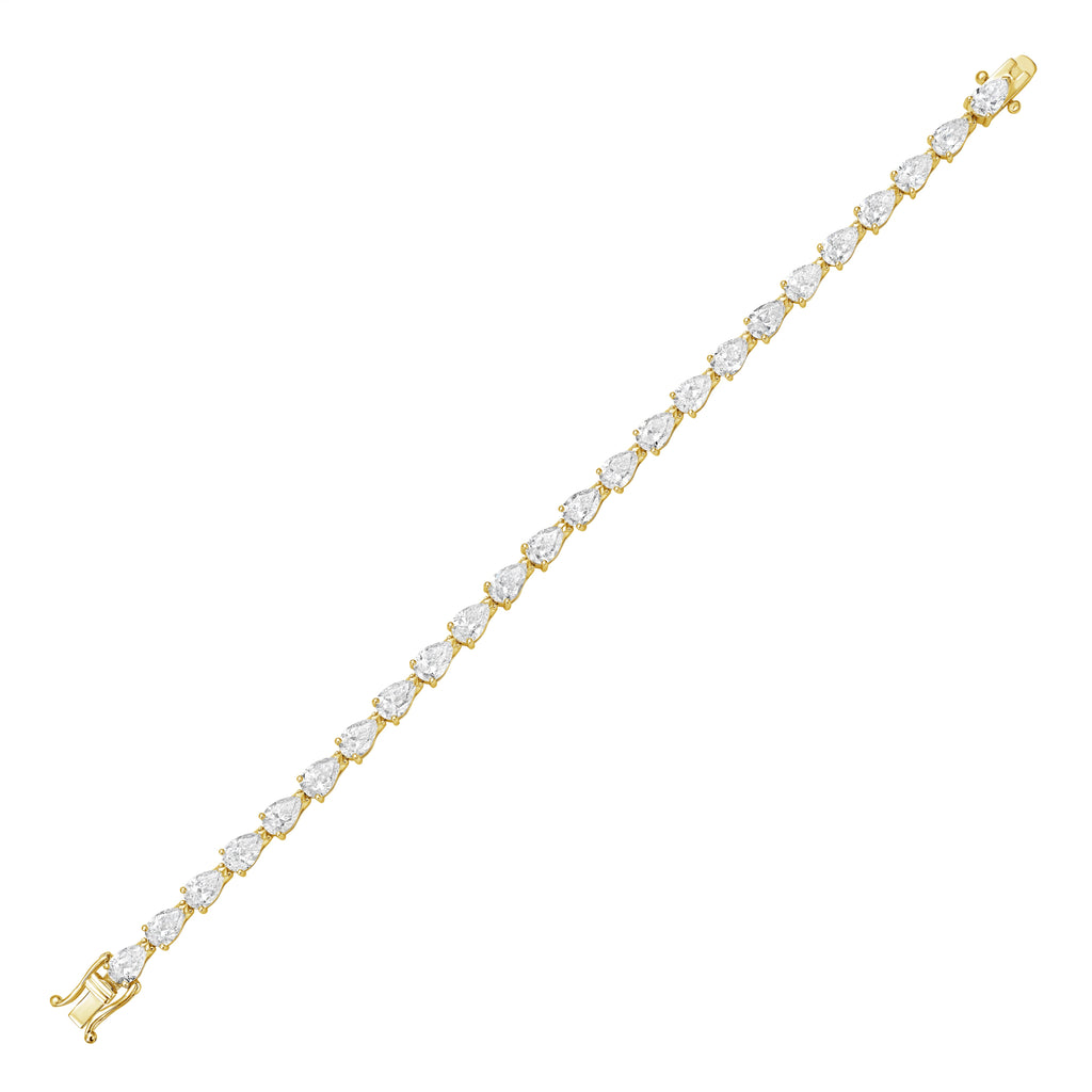 Lab Grown East-West Pear Diamond Bracelet