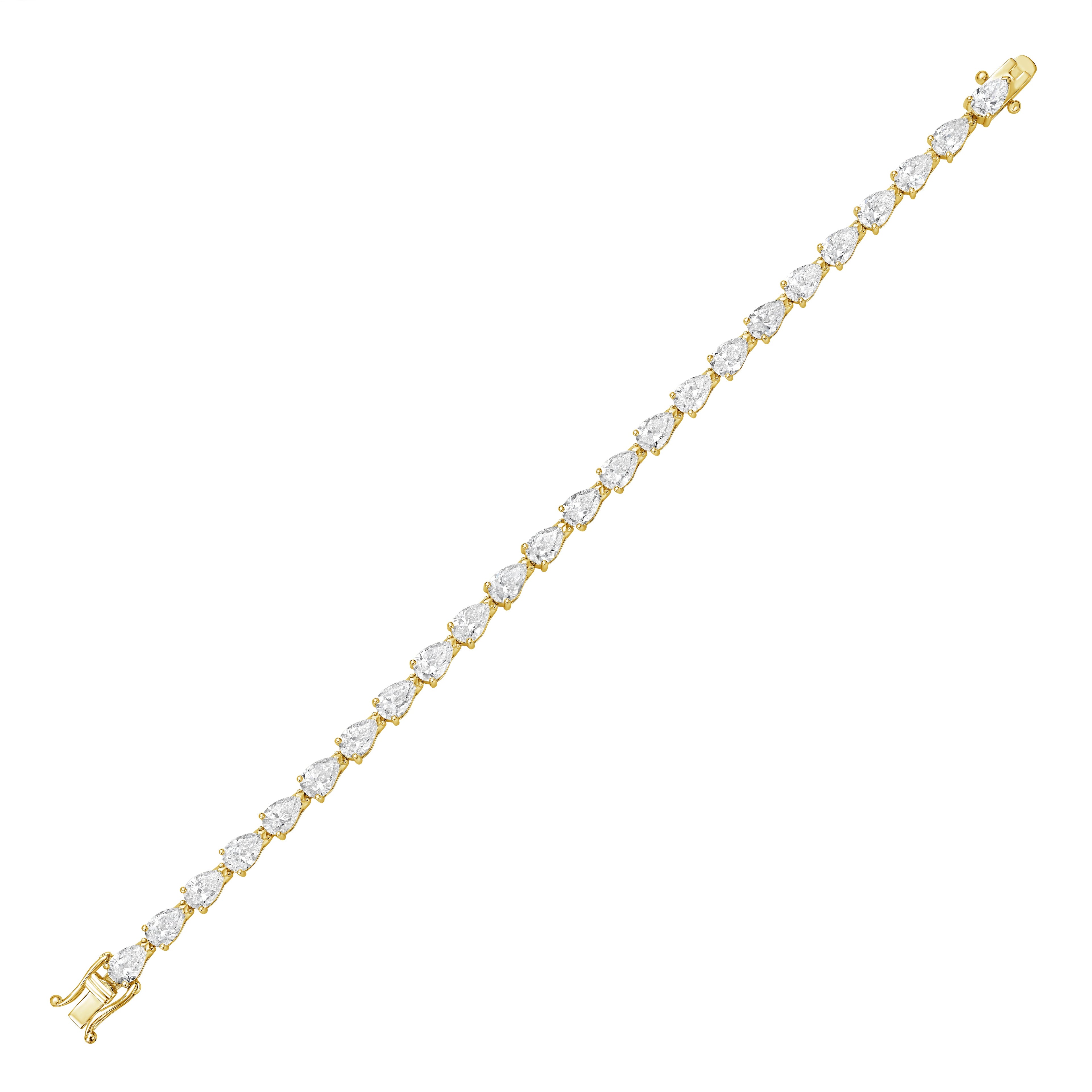 Lab Grown East-West Pear Diamond Bracelet