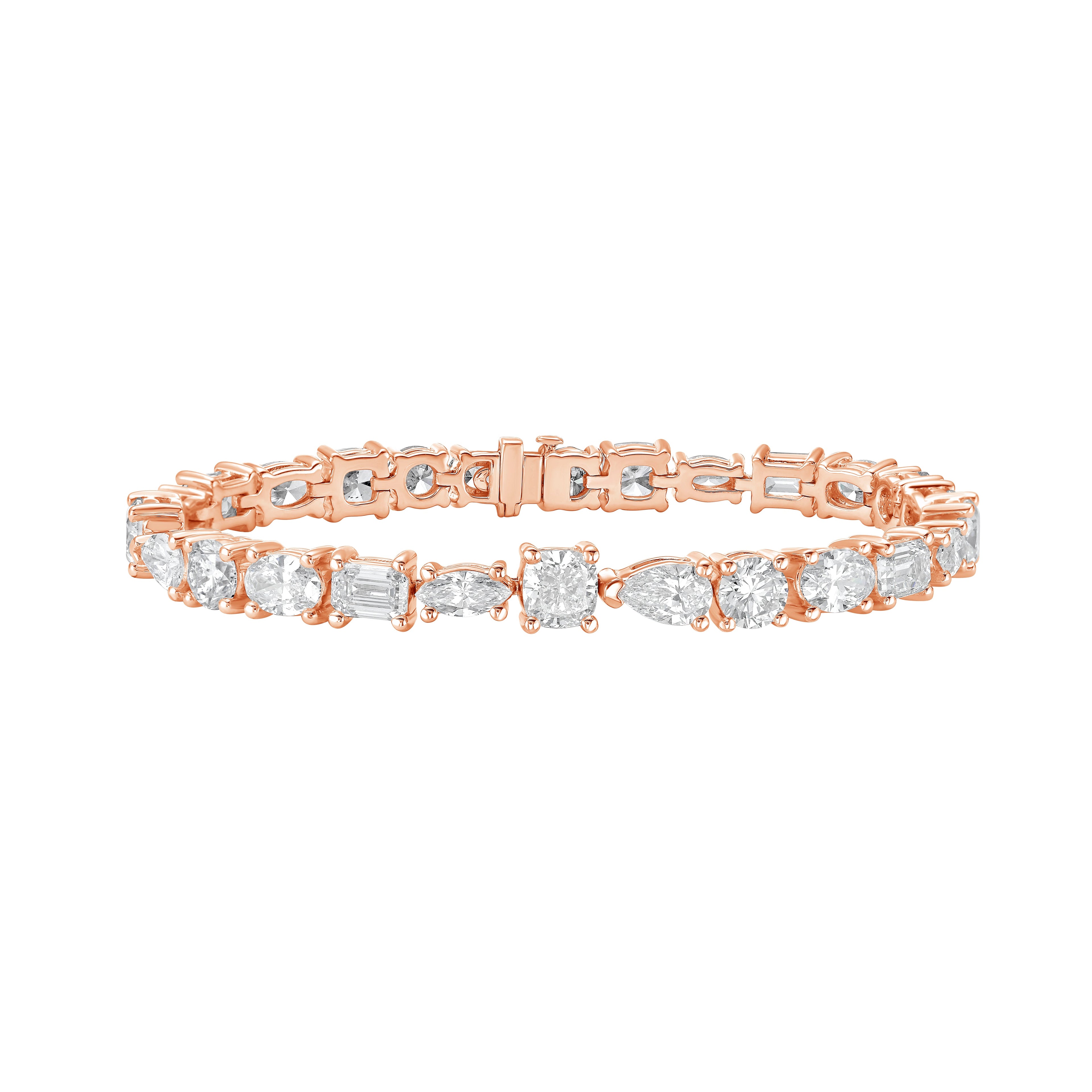 Lab Grown Multi-Cut Diamond Tennis Bracelet