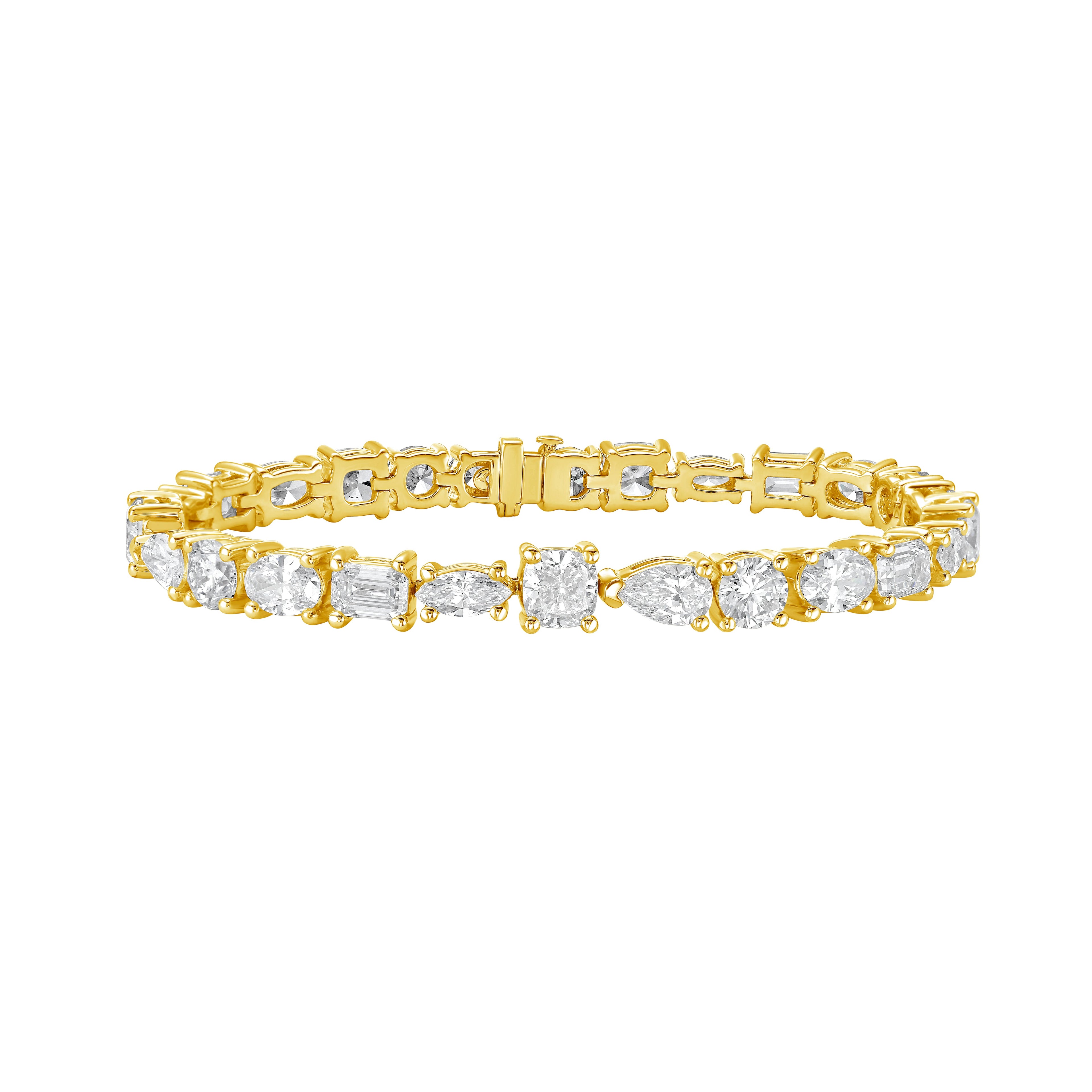 Lab Grown Multi-Cut Diamond Tennis Bracelet