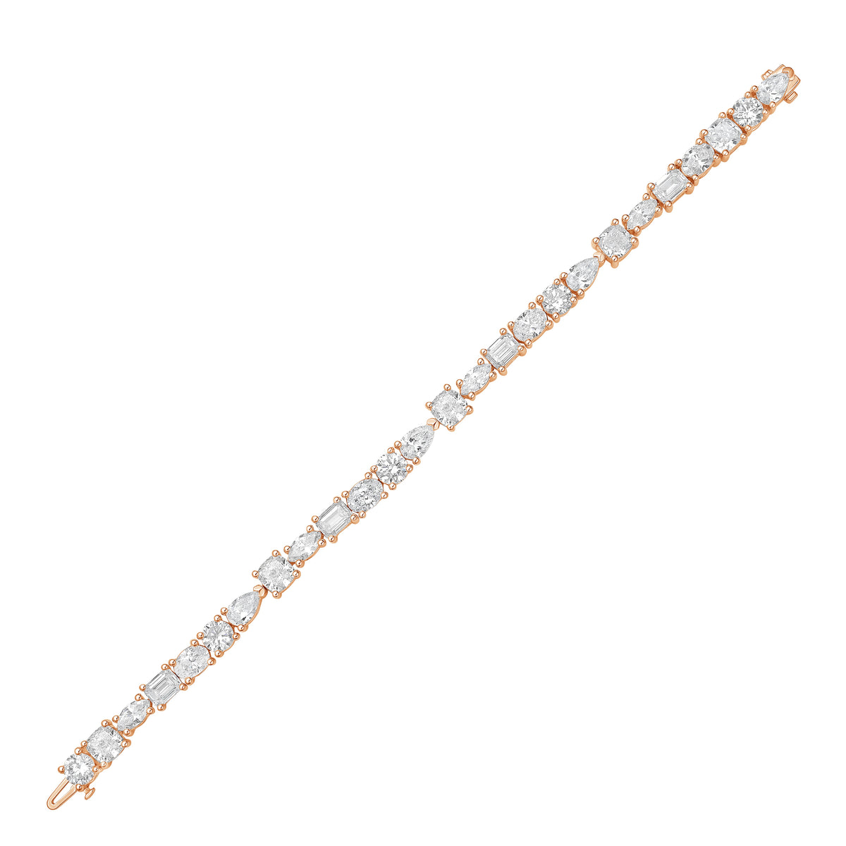 Lab Grown Multi-Cut Diamond Tennis Bracelet