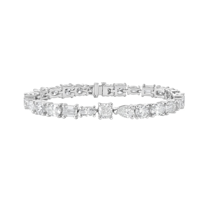 Lab Grown Multi-Cut Diamond Tennis Bracelet