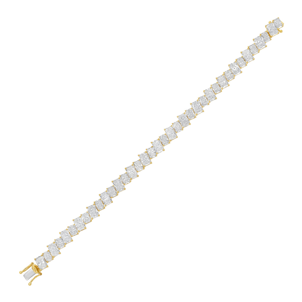 Lab Grown Slanted Radiant Diamond Bracelet