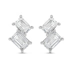 Lab Grown Emerald Diamond Earrings