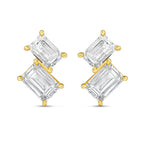 Lab Grown Emerald Diamond Earrings