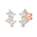 Lab Grown Emerald Diamond Earrings