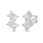 Lab Grown Emerald Diamond Earrings