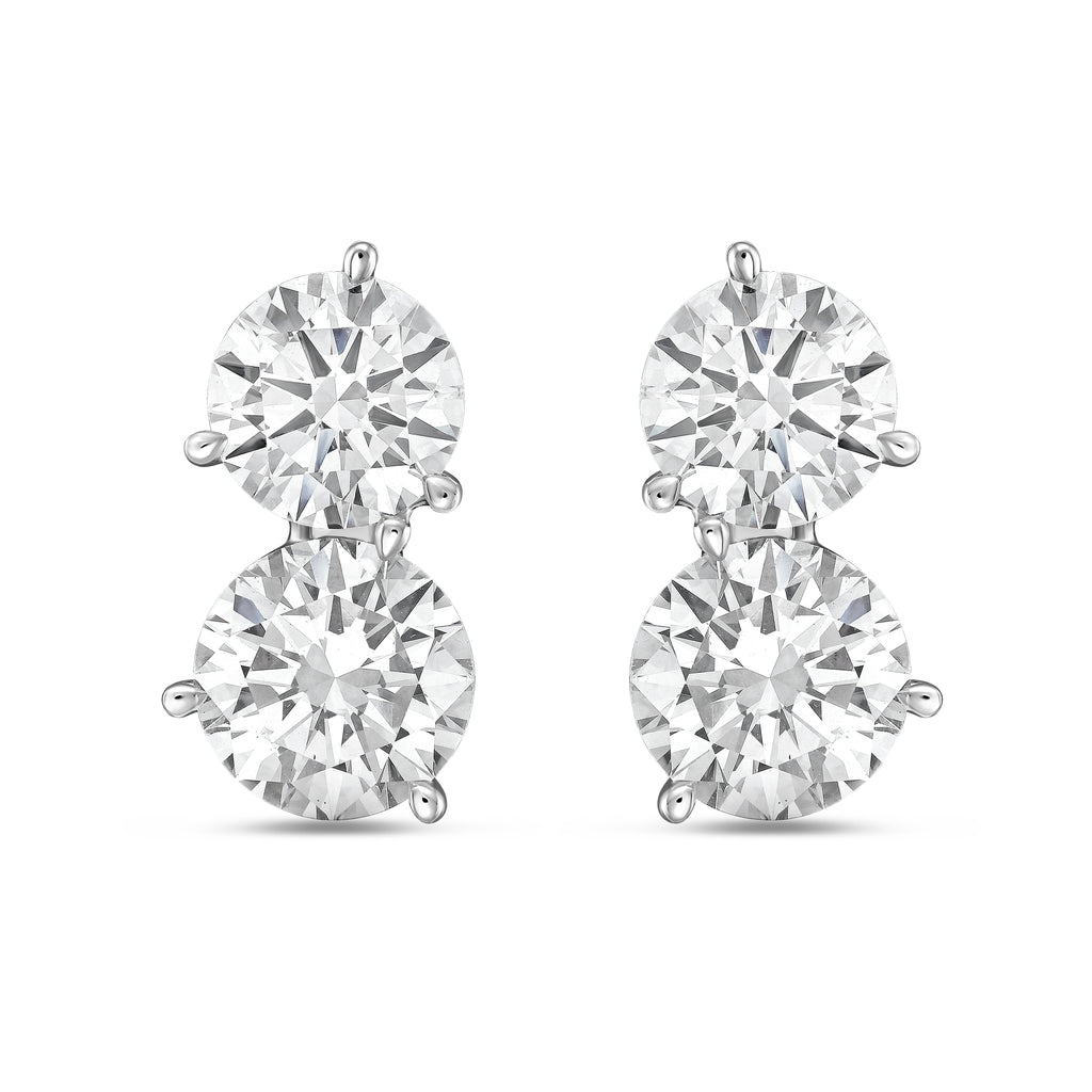 Lab Grown Round Diamond Earrings