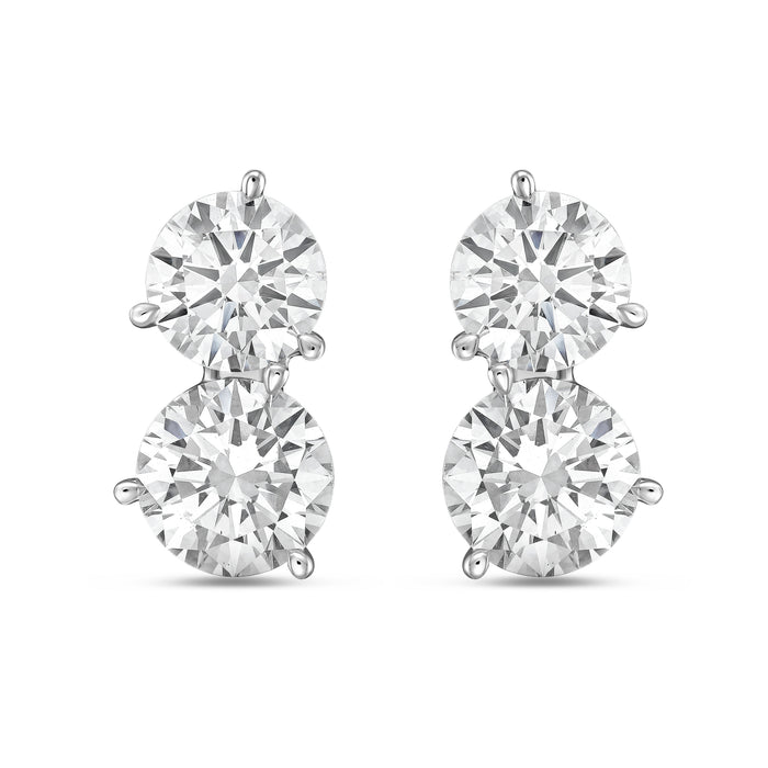 Lab Grown Round Diamond Earrings