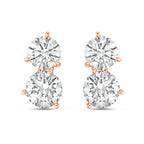 Lab Grown Round Diamond Earrings