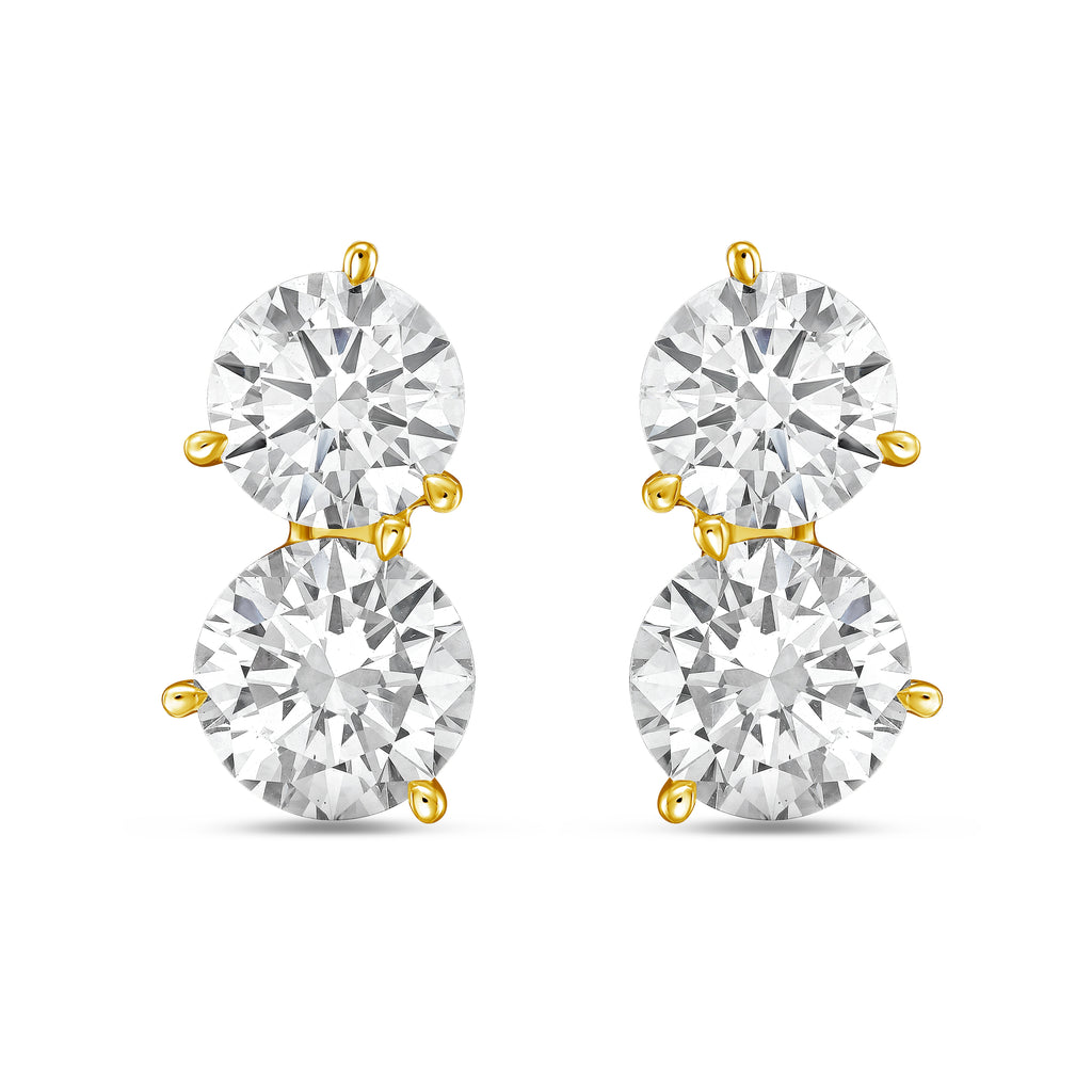 Lab Grown Round Diamond Earrings