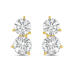 Lab Grown Round Diamond Earrings