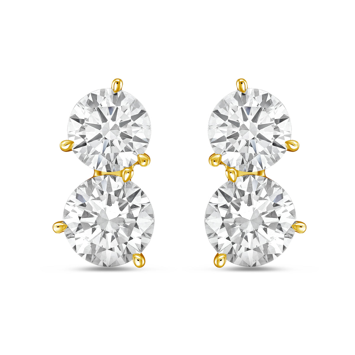 Lab Grown Round Diamond Earrings