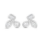 Lab Grown Multi-Cut Diamond Bezel Earrings