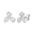 Lab Grown Multi-Cut Diamond Bezel Earrings