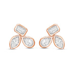 Lab Grown Multi-Cut Diamond Bezel Earrings