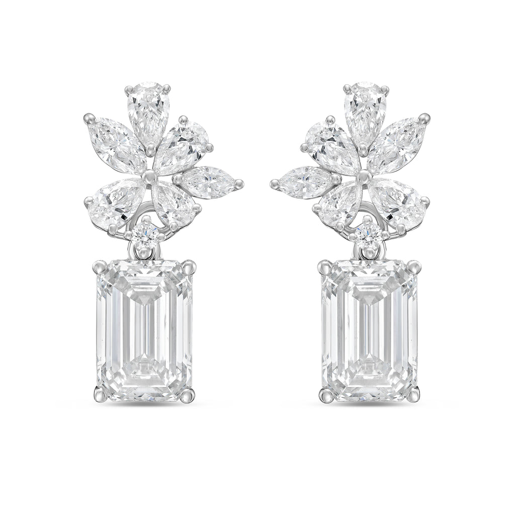 Lab Grown Multi-Cut Diamond Earrings