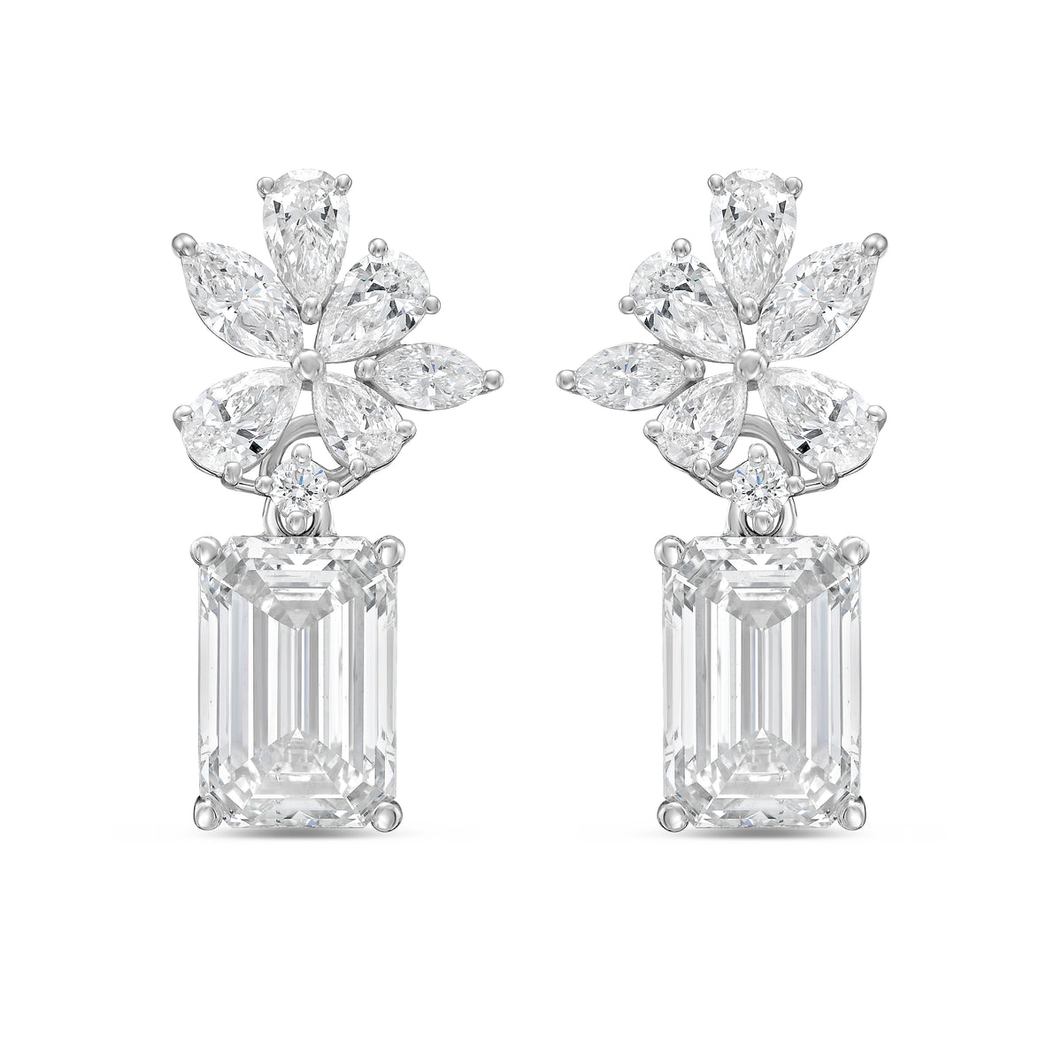 Lab Grown Multi-Cut Diamond Earrings