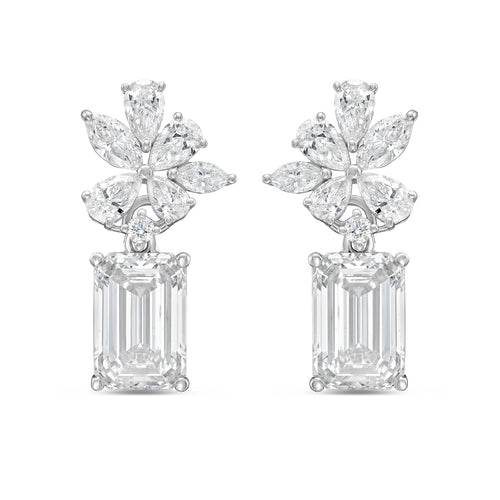 Lab Grown Multi-Cut Diamond Earrings