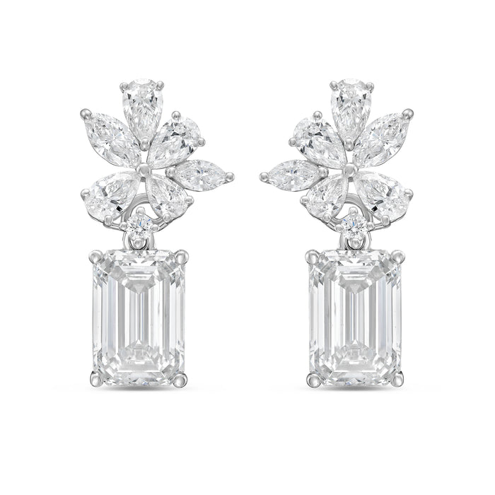Lab Grown Multi-Cut Diamond Earrings