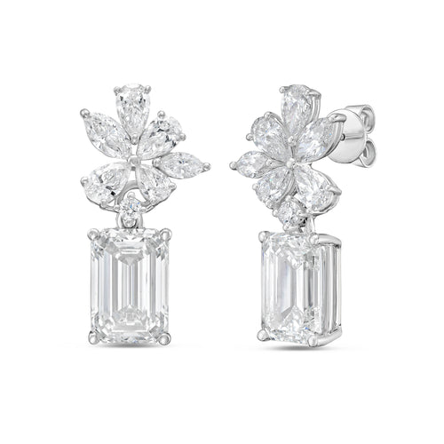 Lab Grown Multi-Cut Diamond Earrings