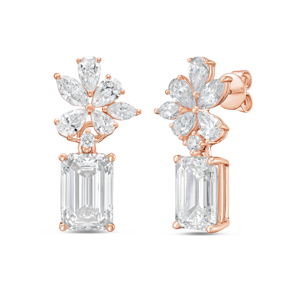 Lab Grown Multi-Cut Diamond Earrings