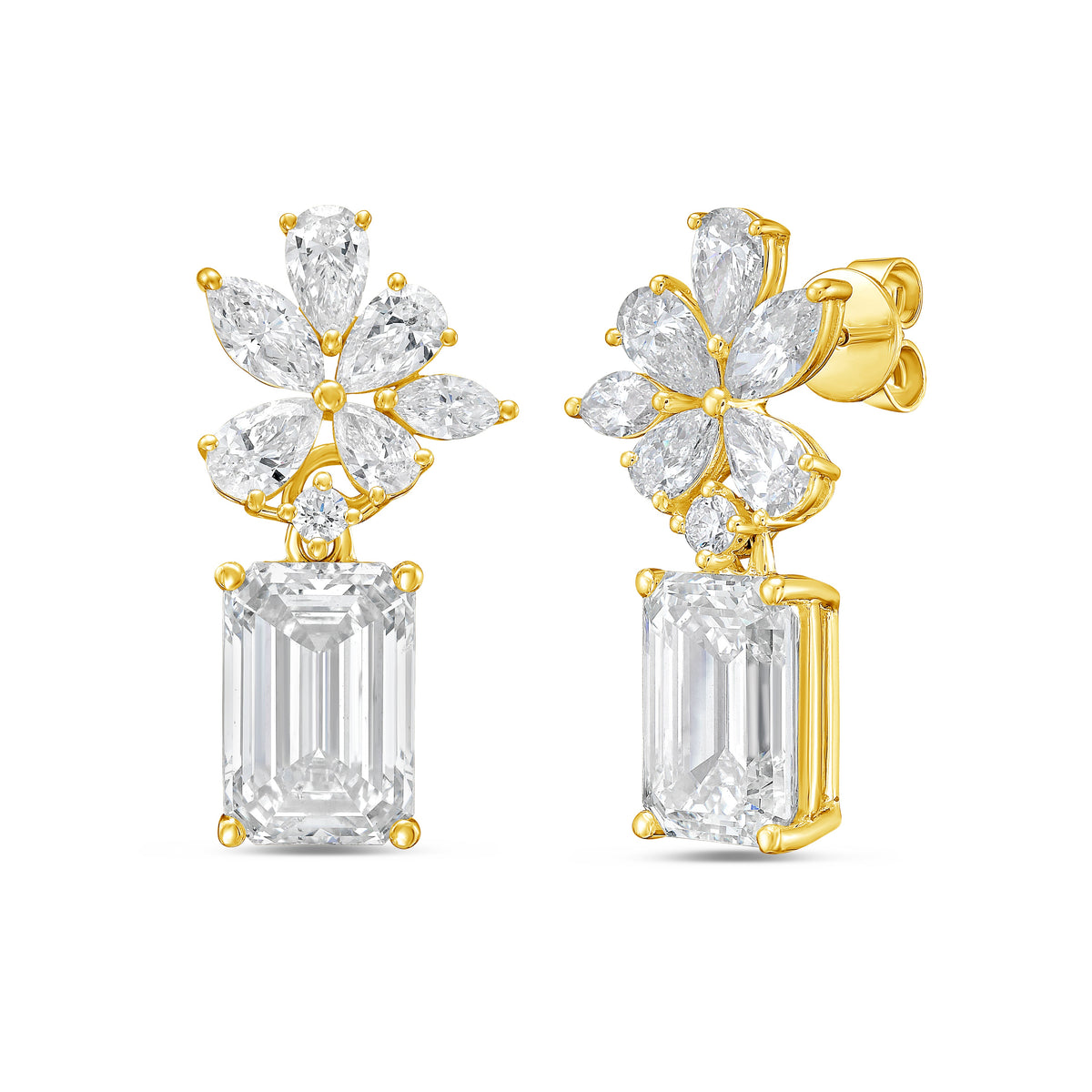 Lab Grown Multi-Cut Diamond Earrings