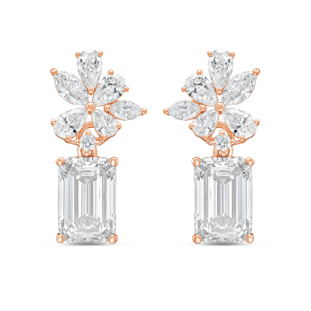 Lab Grown Multi-Cut Diamond Earrings