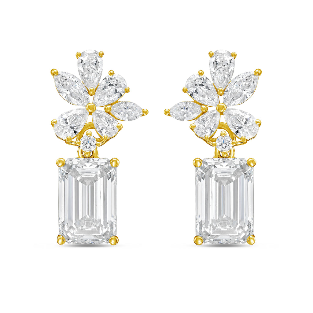 Lab Grown Multi-Cut Diamond Earrings
