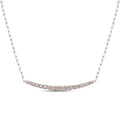 Lab Grown Pink Diamond Graduated Curved Bar Necklace