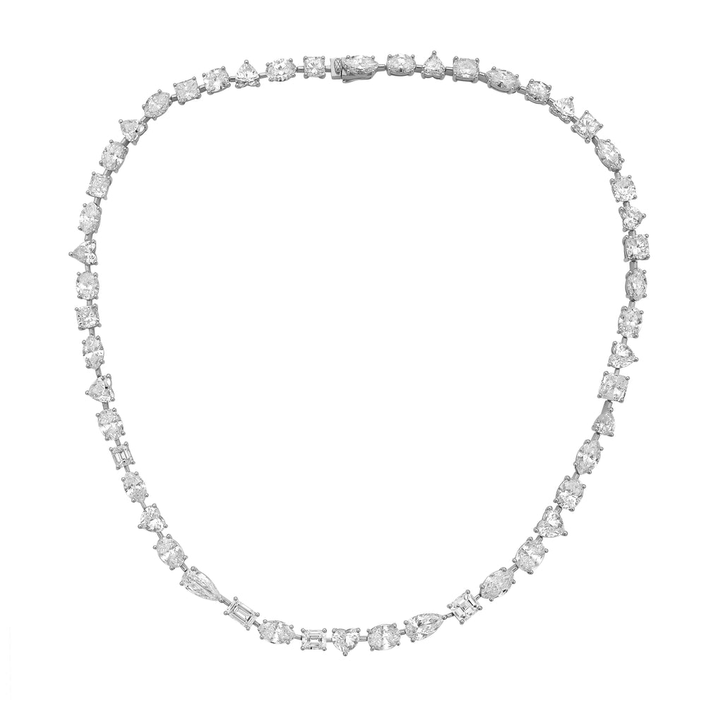 Lab Grown Multi shaped Diamond Necklace
