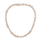 Lab Grown Multi-Cut Diamond Bezel Necklace