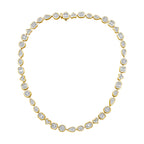 Lab Grown Multi-Cut Diamond Bezel Necklace
