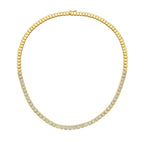 Lab Grown Radiant Cut Halfway Bezel Necklace