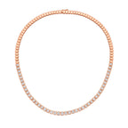 Lab Grown Radiant Cut Halfway Bezel Necklace