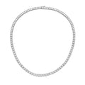 Lab Grown Radiant Cut Halfway Bezel Necklace