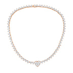 Lab Grown 38cts Heart Diamond Necklace