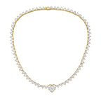 Lab Grown 38cts Heart Diamond Necklace